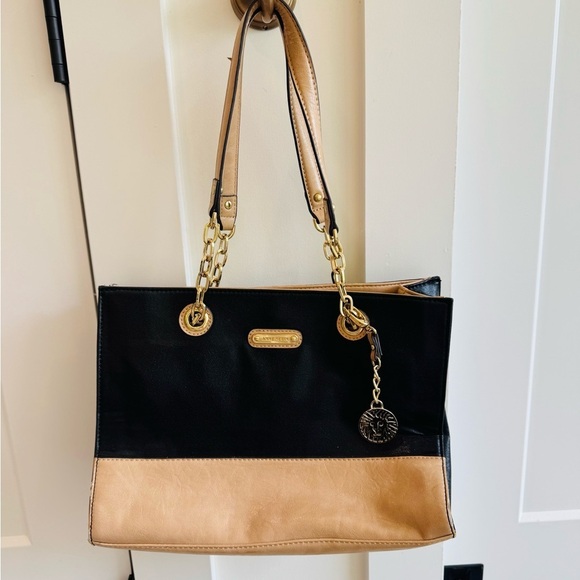 Anne Klein Handbags - Ann Klein Black and Tan Women's Handbag​​​